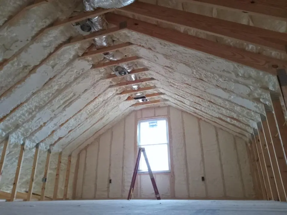 Spray foam roofing application for Crawl Space Insulation project in Hammonton